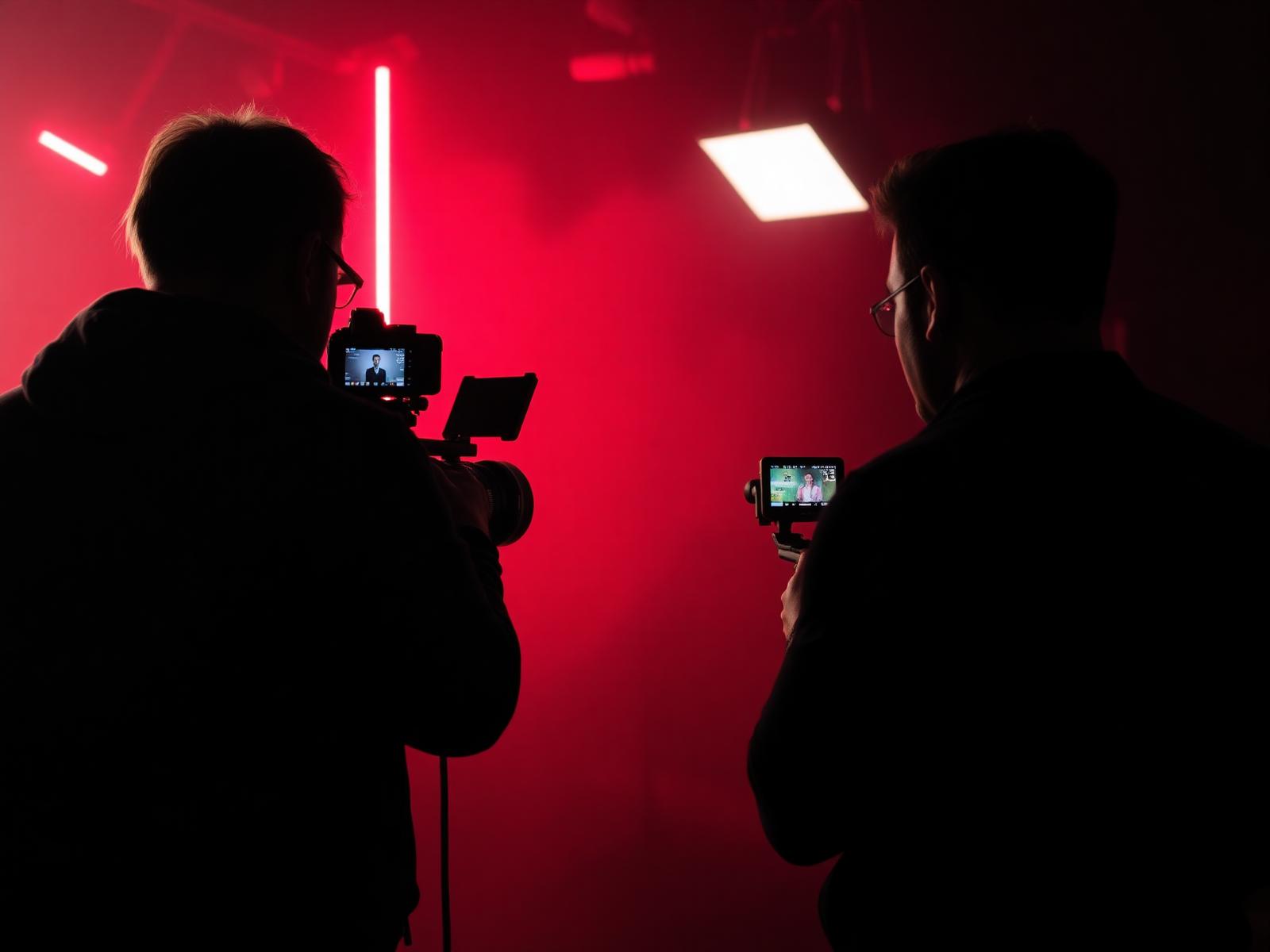 Behind the scenes of a reels shoot